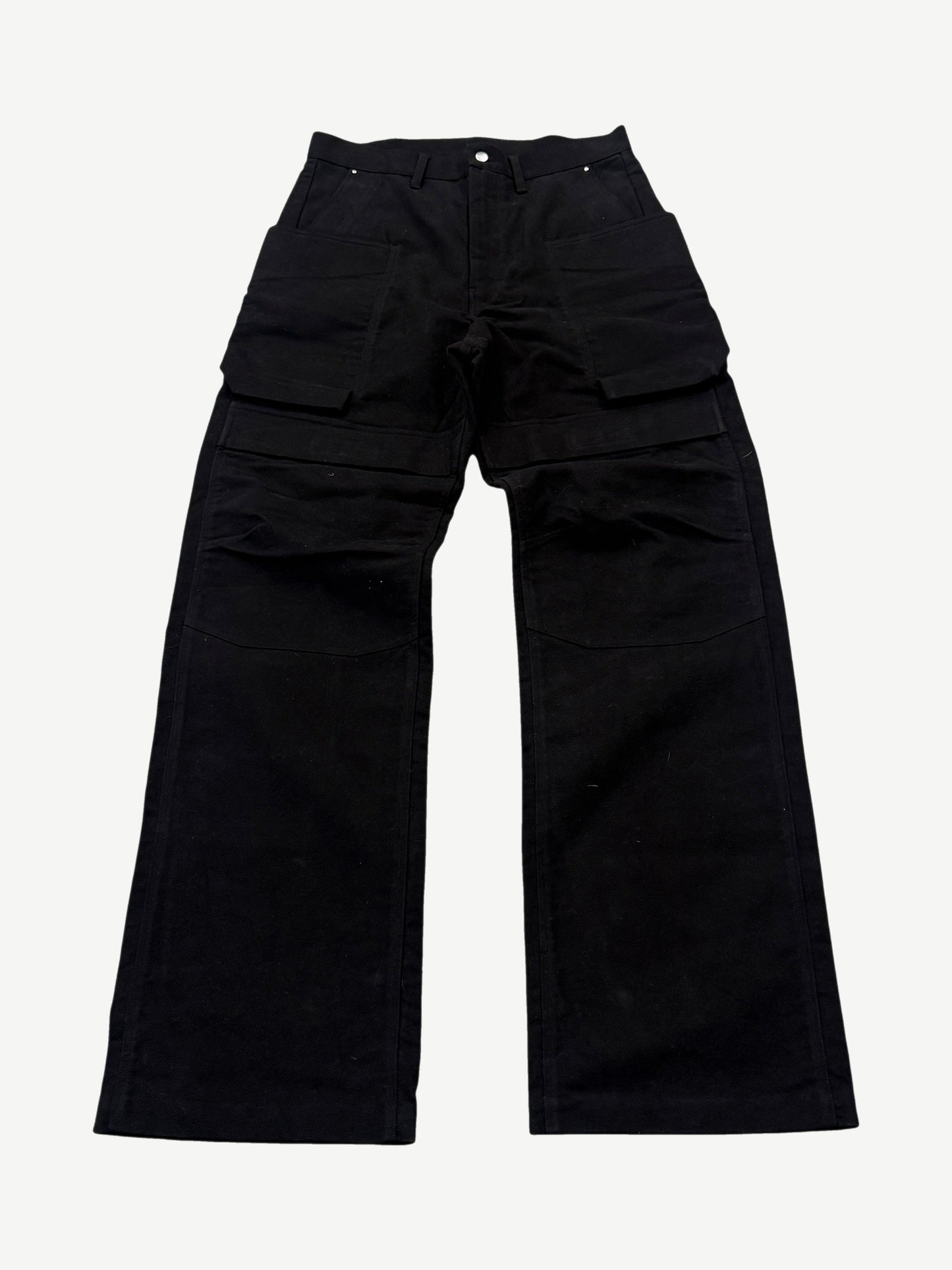 Rick Owens Black Cargo Trousers