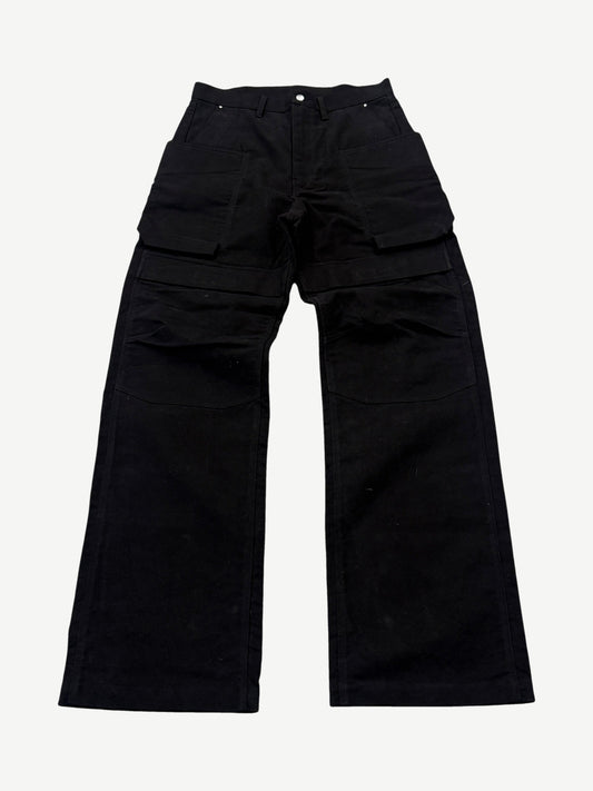 Rick Owens Black Cargo Trousers