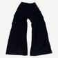 Rick Owens DRKSHDW black Jumbo Bela cargo pants rear view with utility pockets and exposed elastic waistband