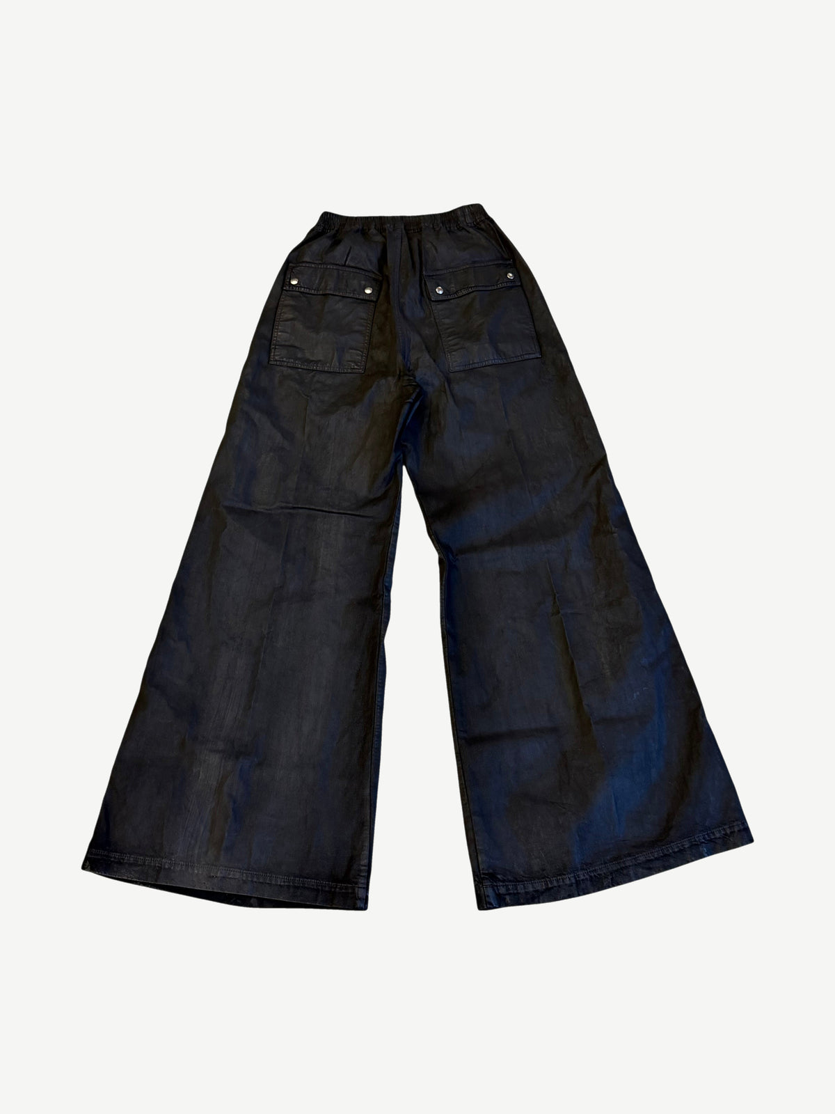 Rick Owens DRKSHDW Black Waxed Bela Pants