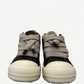 Rick Owens DRKSHDW Dark Dust sneakers side profile, distressed grey canvas with chunky vulcanized rubber sole.