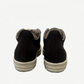 Rick Owens DRKSHDW jumbo lace sneakers top view showing exaggerated knotted laces in dark dust grey.