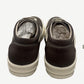 Rick Owens DRKSHDW Dark Dust sneakers angled side view showing aged canvas vamp and chunky outsole