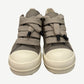 Rick Owens DRKSHDW Dirty Pearl sneaker top view, jumbo braided laces with black aglets