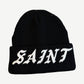 Saint Michael Black Logo-Applique Beanie