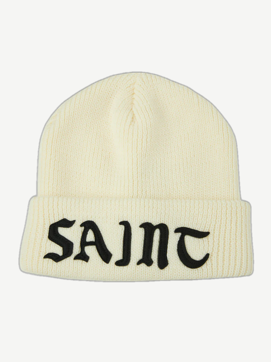 Saint Michael Cream Logo Beanie