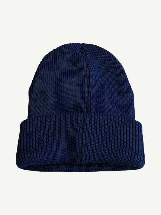 Saint Michael Navy Logo-Applique Beanie