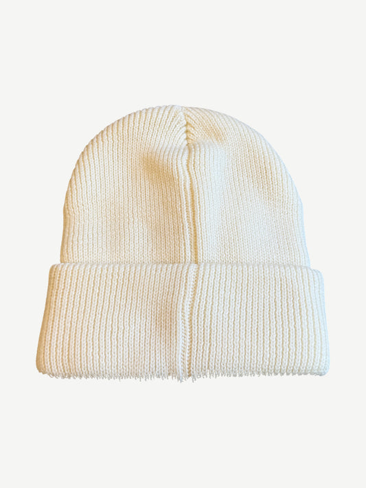 Saint Michael White Logo-Applique Beanie