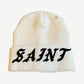 Saint Michael White Logo-Applique Beanie