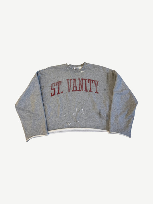 Saint Vanity Gray Badgers Crewneck