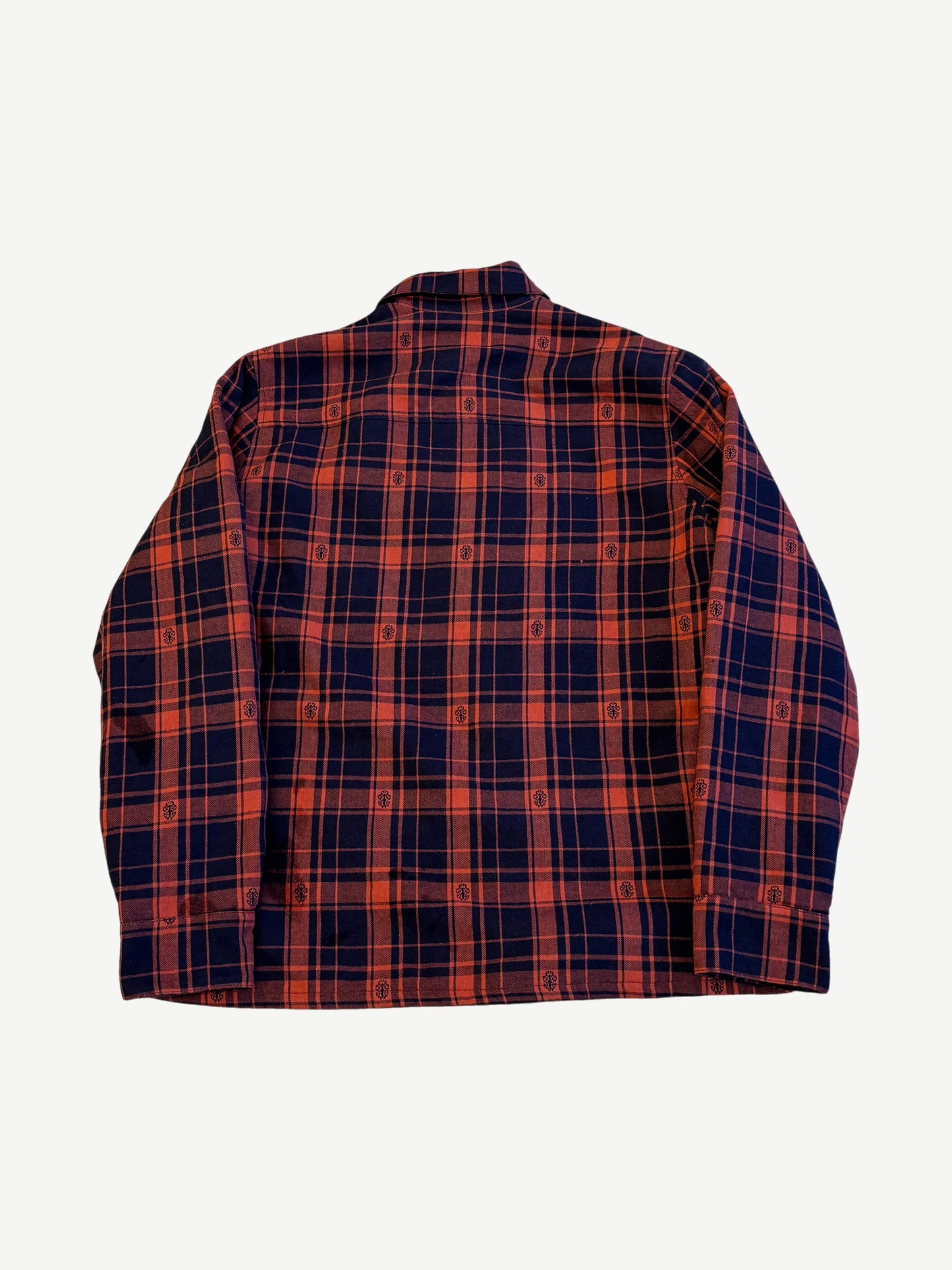 Sample Chrome Hearts Red Blue Dagger Plaid Padded Flannel