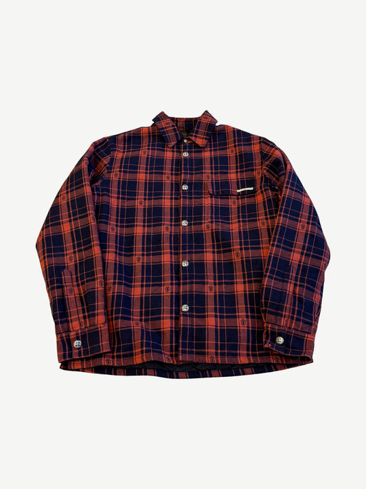Sample Chrome Hearts Red Blue Dagger Plaid Padded Flannel