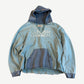 Satoshi Nakamoto Blue Distressed V Cut Hoodie