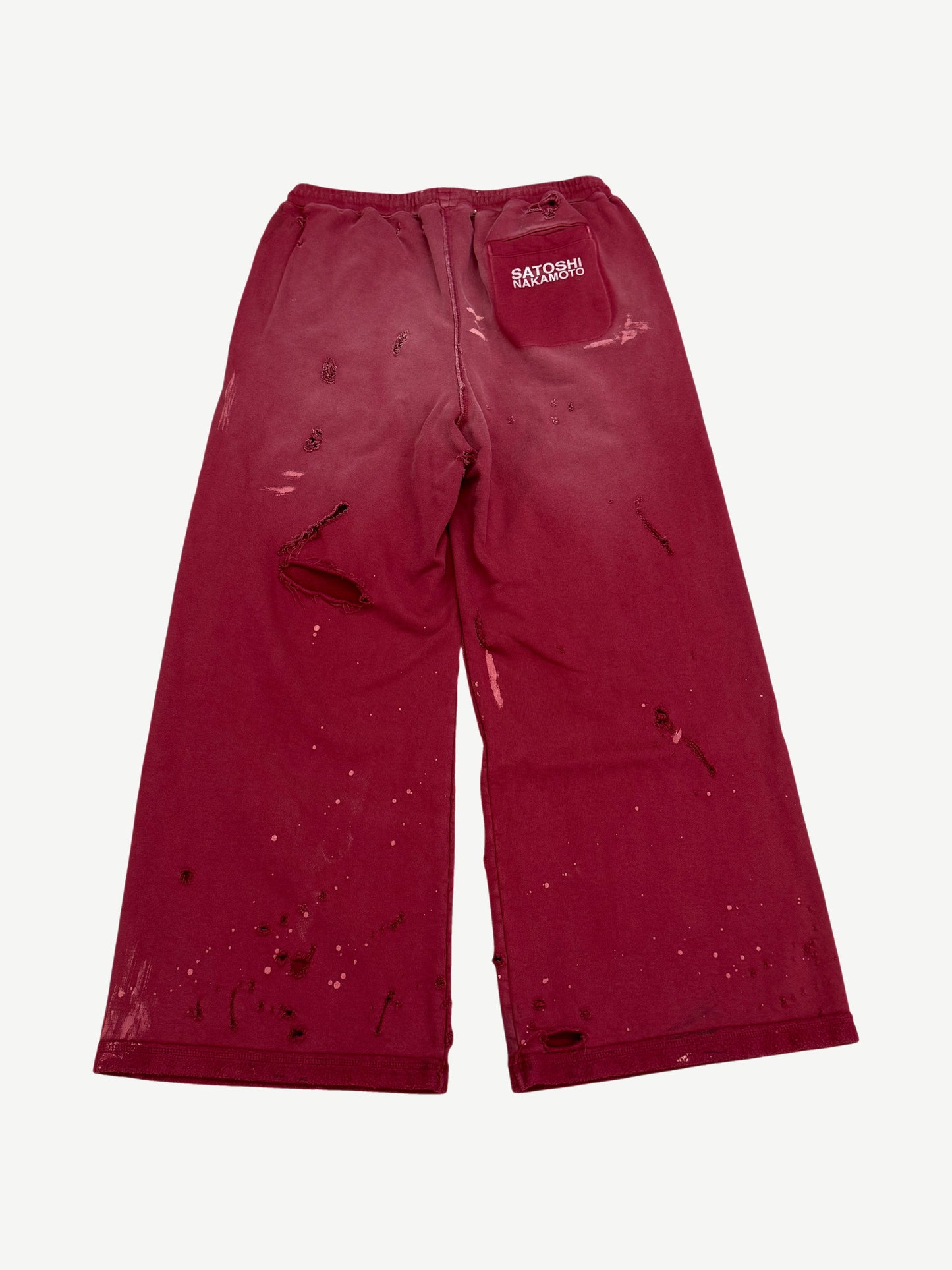 Satoshi Nakamoto Burgundy Luke Fleece Sweatpants