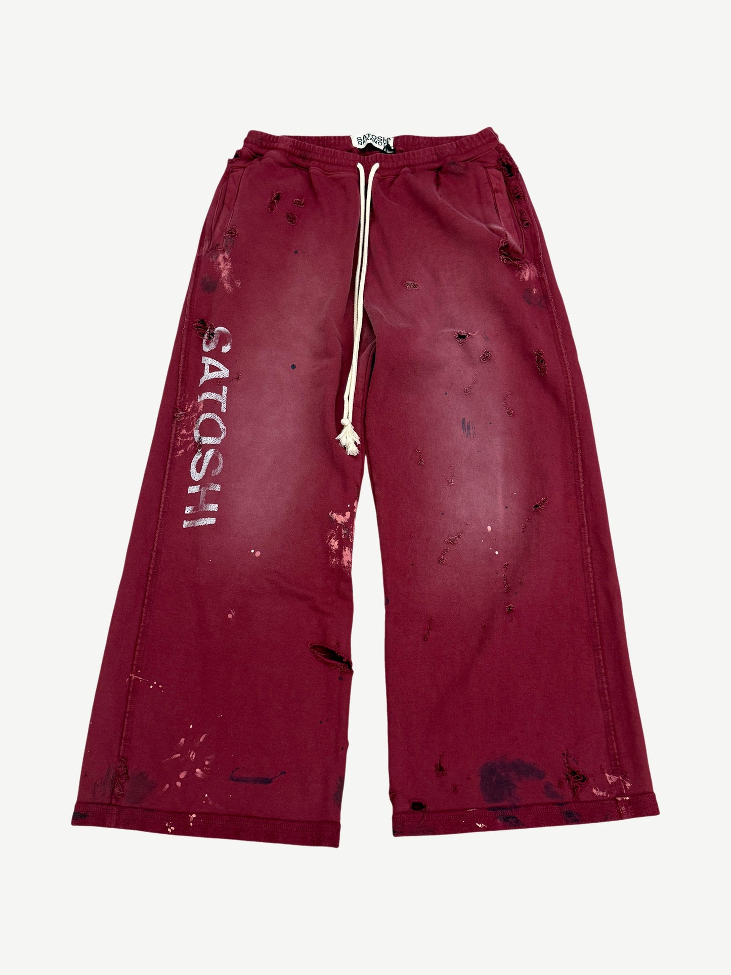 Satoshi Nakamoto Burgundy Luke Fleece Sweatpants