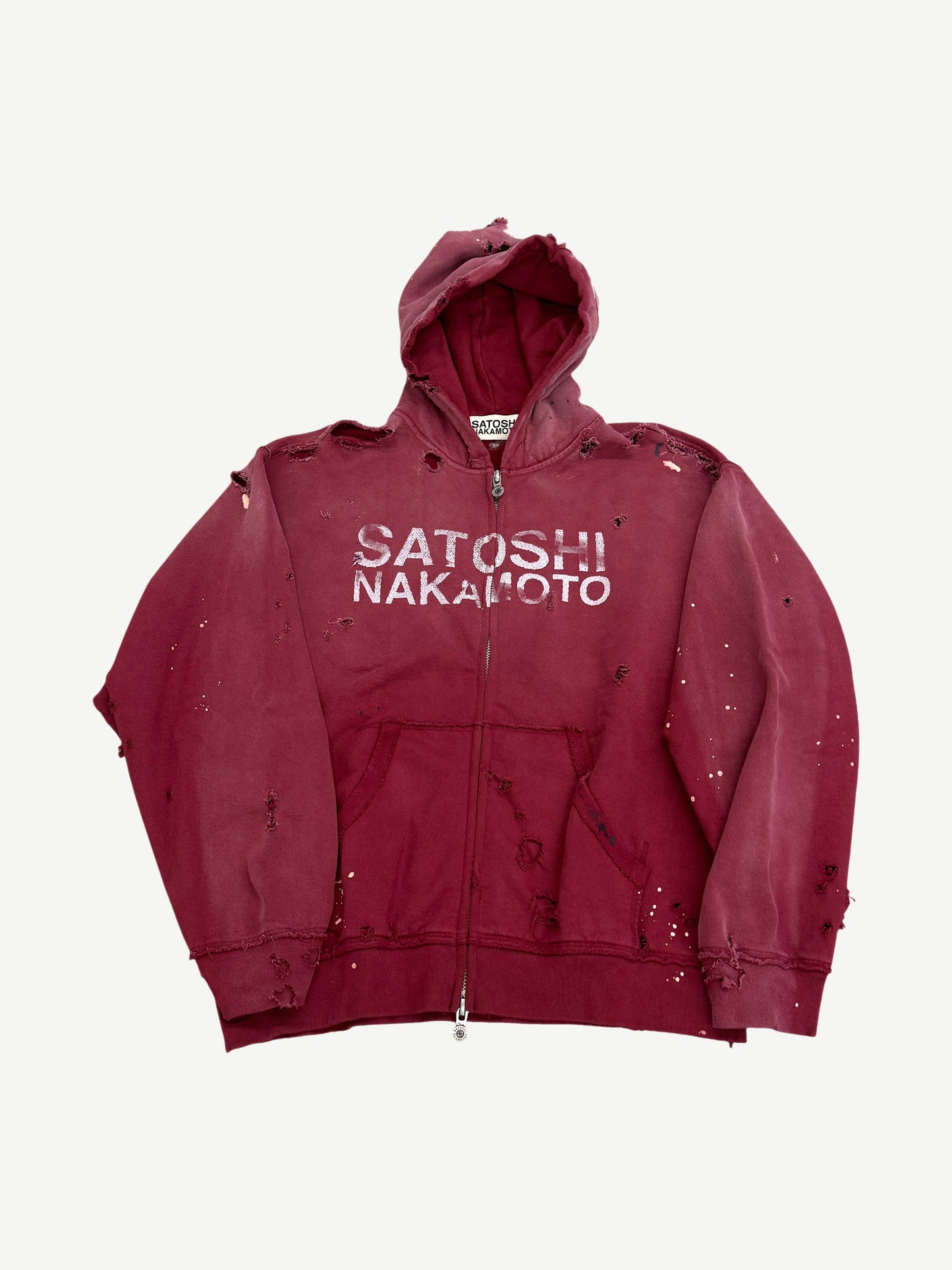 Satoshi Nakamoto Burgundy Luke Fleece Zipup