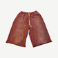 Satoshi Nakamoto Faded Red Drifter Embellished Shorts