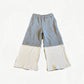 Satoshi Nakamoto gray sweatpants back view with double-layer cream thermal hem panels and back welt pocket