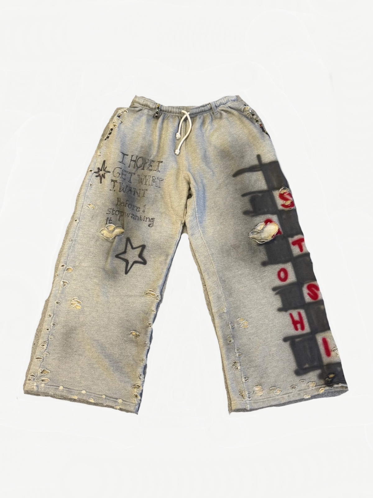 Satoshi Nakamoto Gray Get What I Want Sweatpants