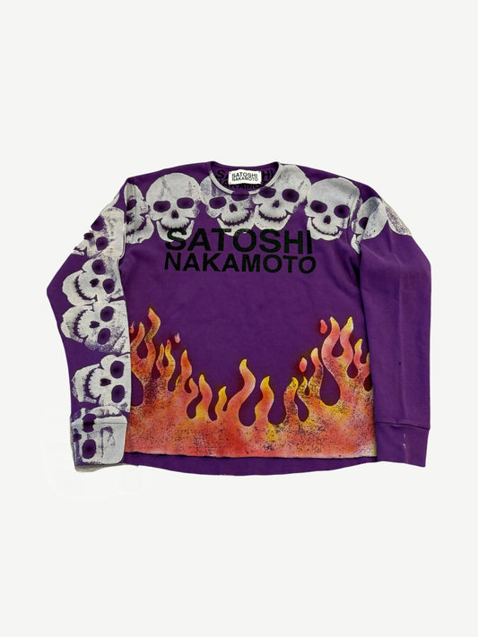 Satoshi Nakamoto Purple Lost Boys Thermal Longsleeve
