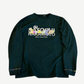 Satoshi Nakamoto Sicko forest green longsleeve with rhinestone Born From Pain logo and studded cuffs