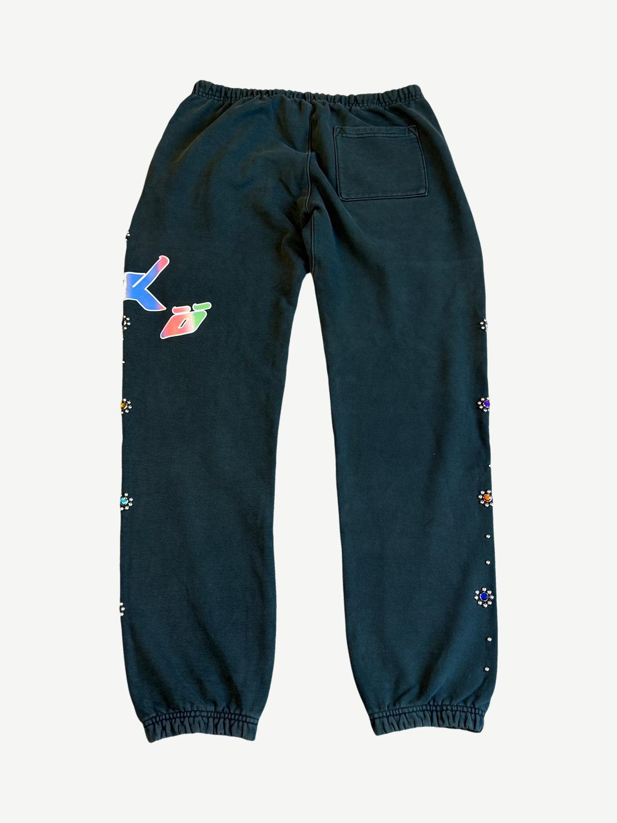 Satoshi Nakamoto Sicko Green Studded Gradient Sweatpants