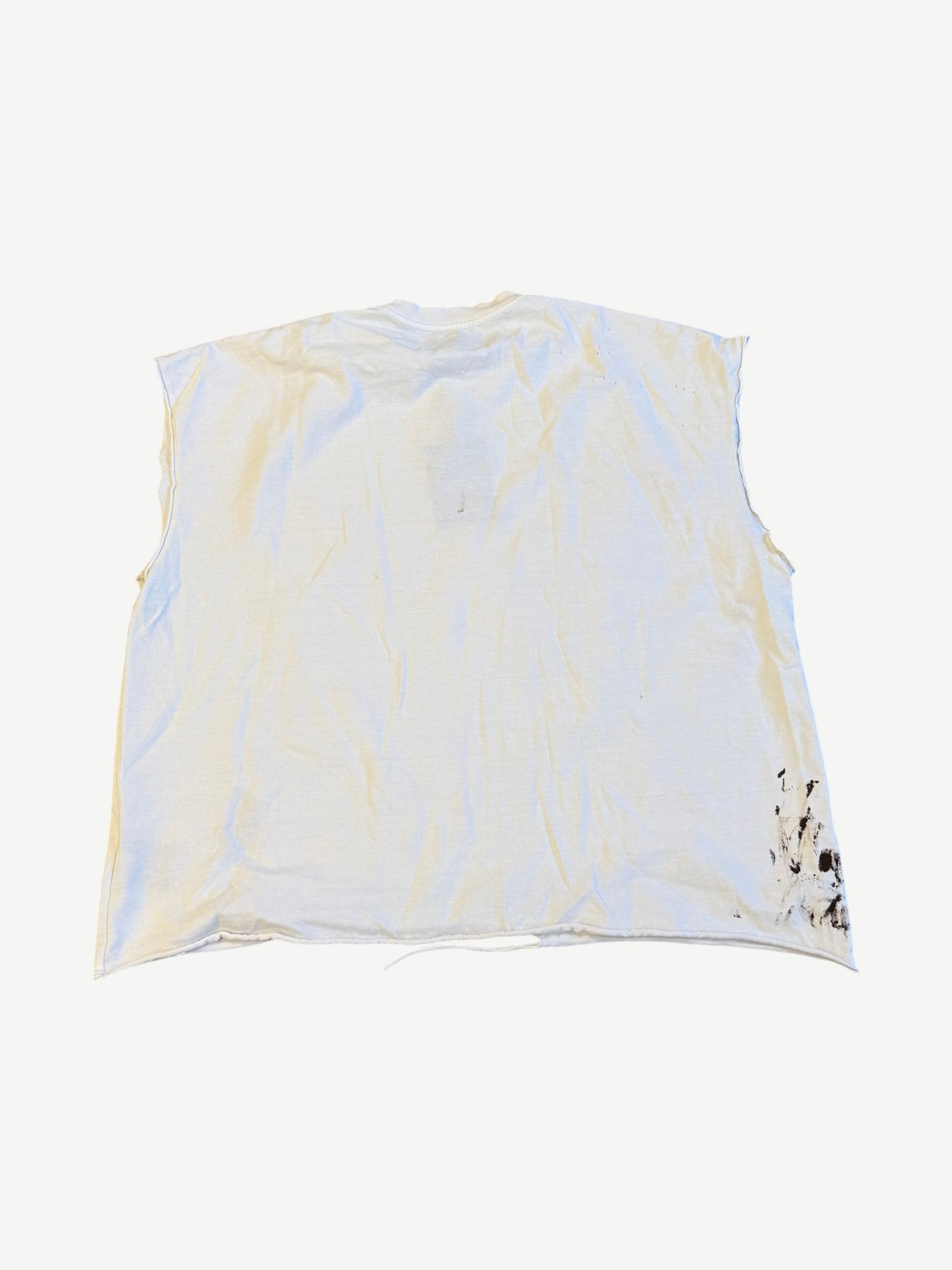 Satoshi Nakamoto Vintage White Globe of Death Cutoff Tee