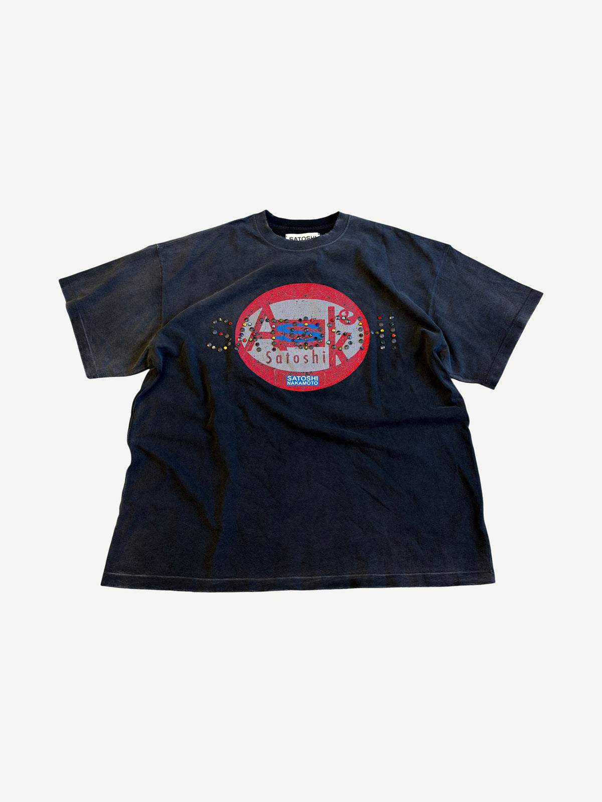 Satoshi Nakamoto Washed Black Ask Satoshi Tee