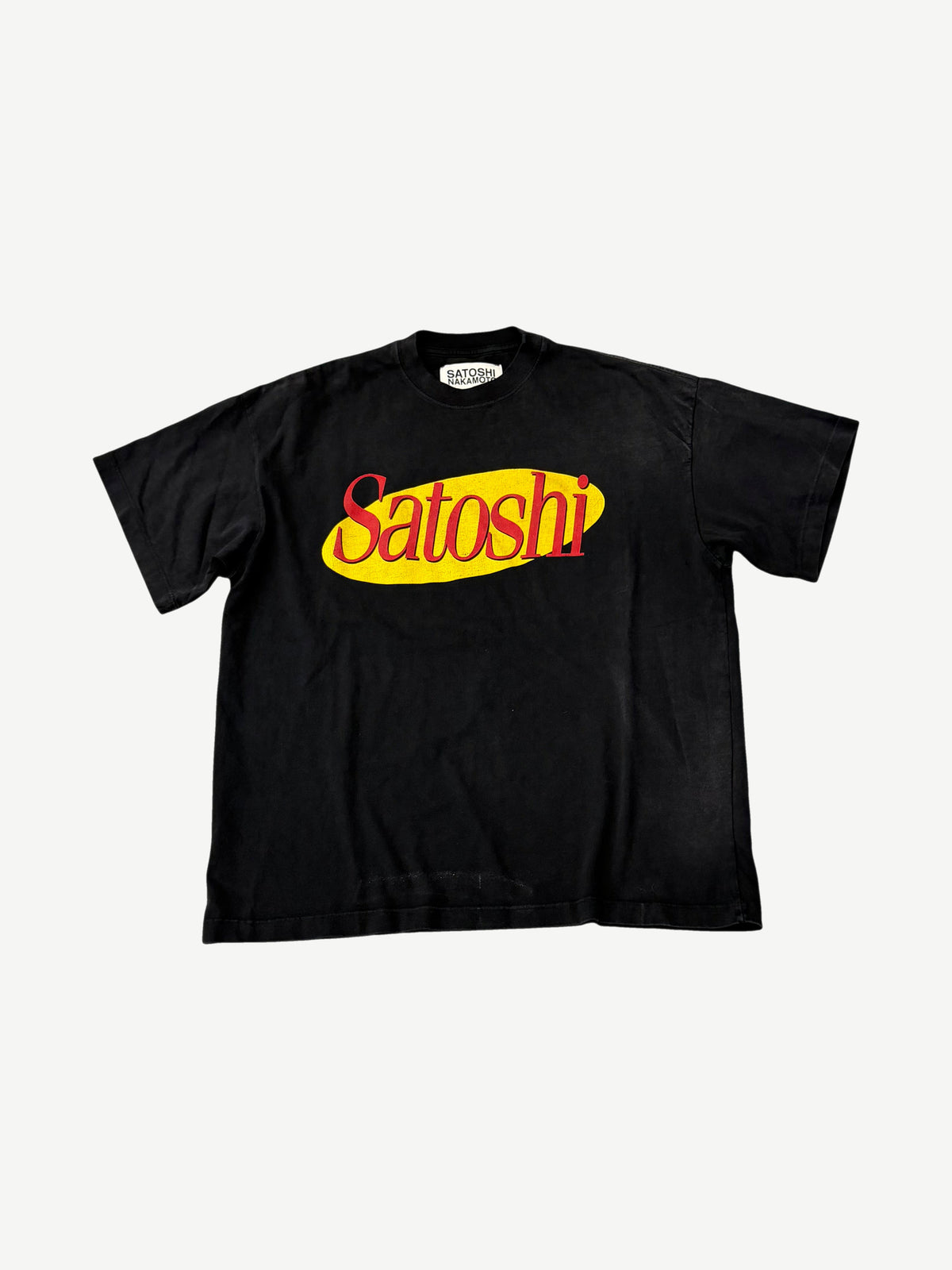 Satoshi Nakamoto Washed Black Sitcom Tee