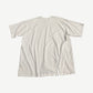 Satoshi Nakamoto plain white cotton tee back view with crew neck and short sleeves
