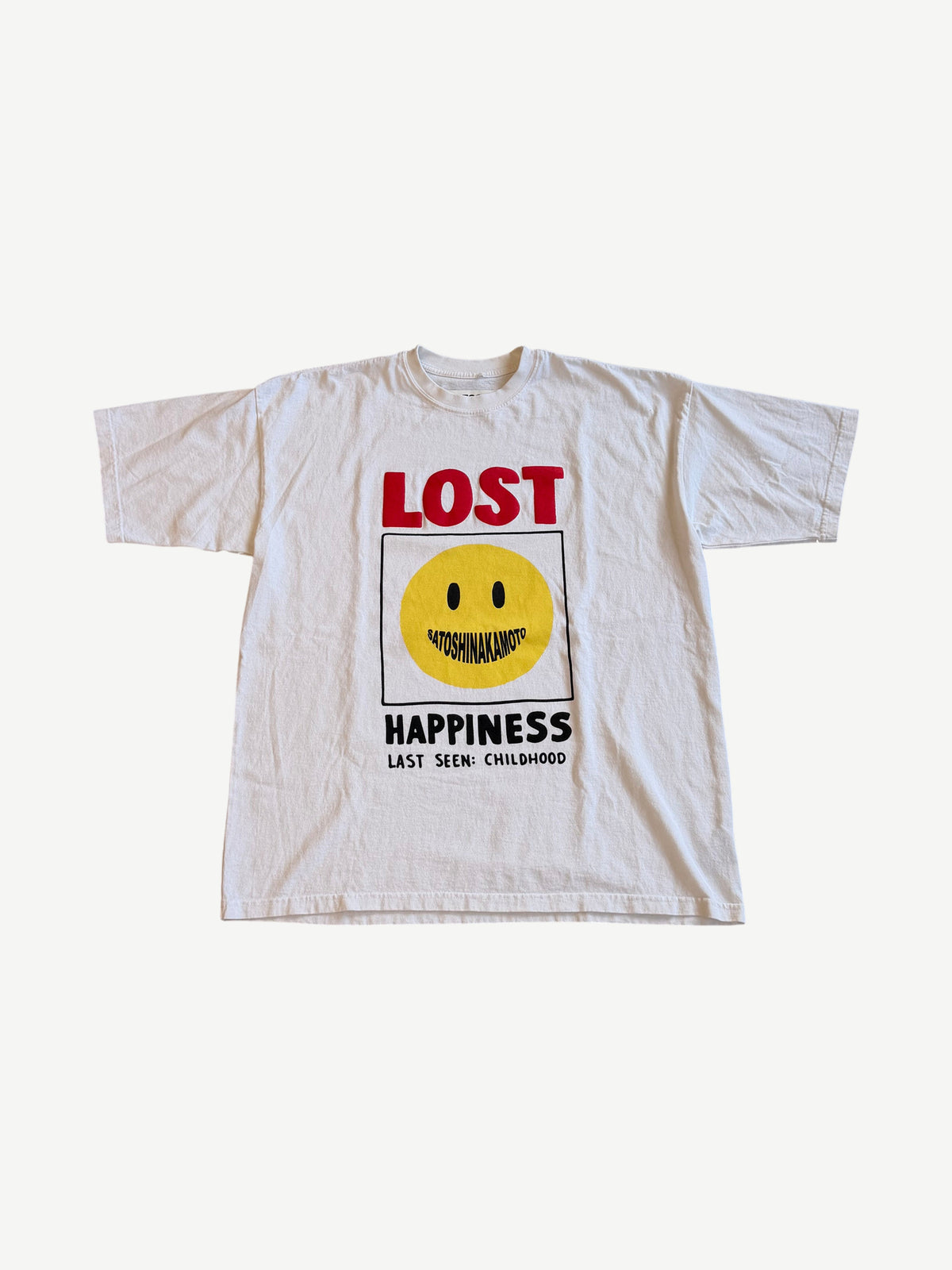 Satoshi Nakamoto White Lost Happiness Tee