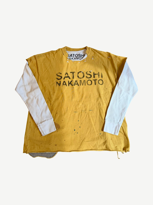 Satoshi Nakamoto Yellow Luke Thermal Longsleeve
