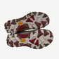 Sicko x 424 hiking shoes outsole view showing chunky trail lug pattern with yellow Sicko branding tabs.