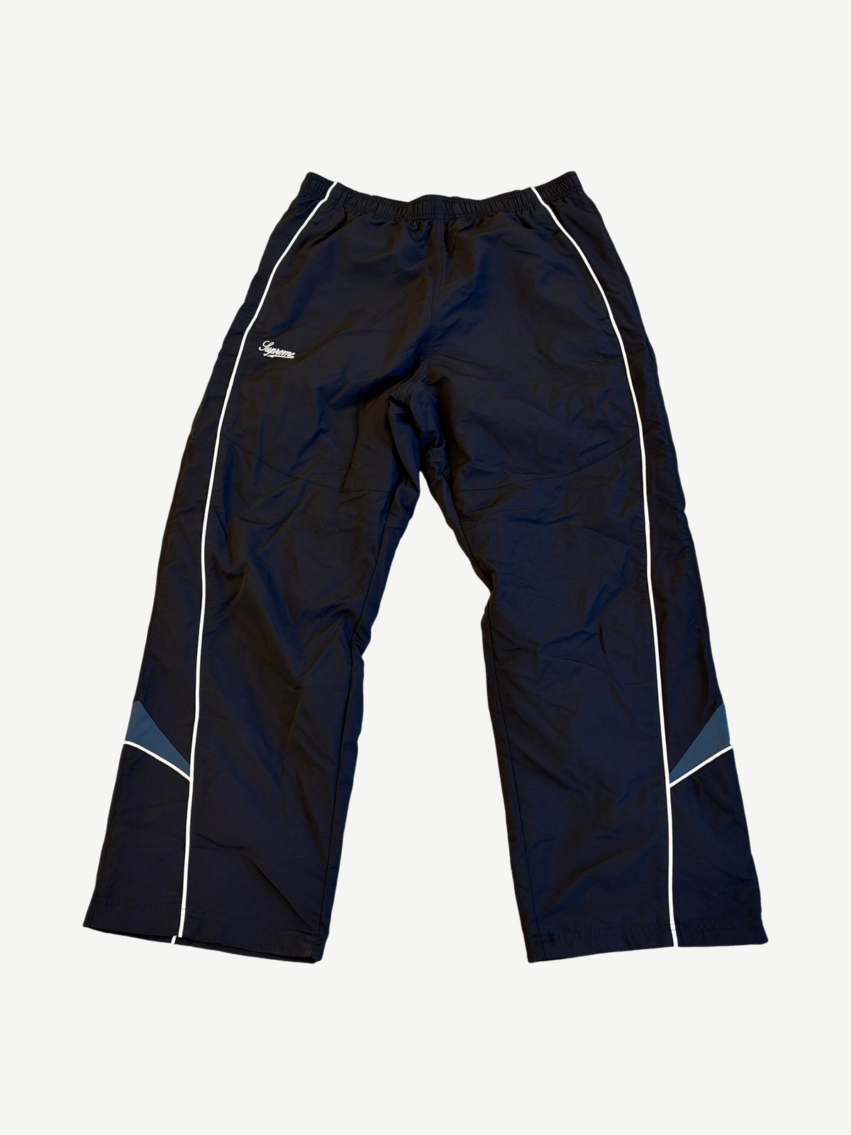 Supreme Black Contrast Piping Track Pants