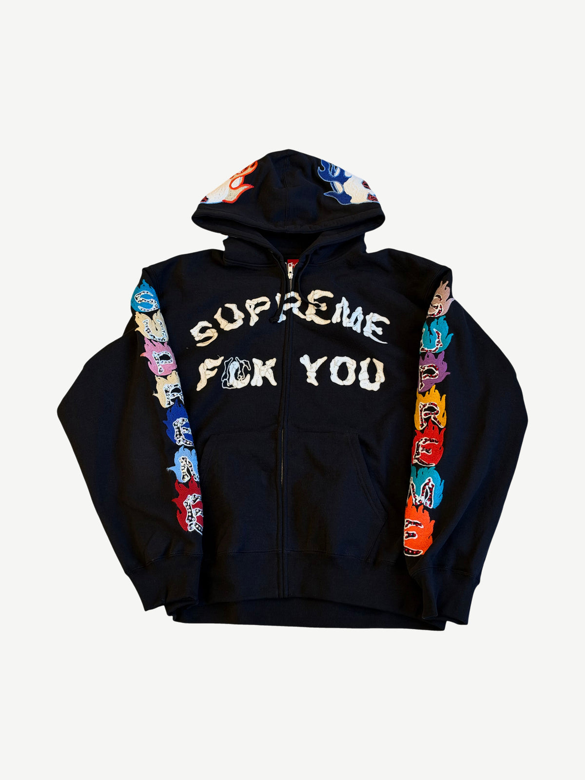 Supreme Black Fuck You Embellished Zipup