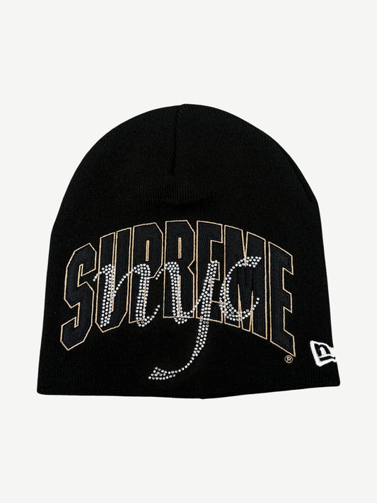 Supreme Black New Era Rhinestone Beanie