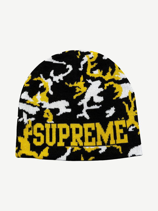 Supreme Black Reversible Camo Beanie