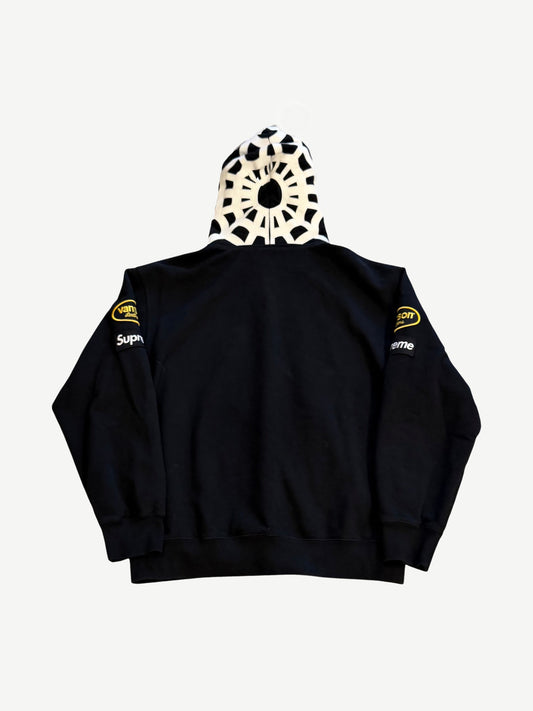 Supreme Black Vanson Leathers Spider Web Zipup