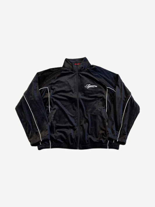 Supreme Black Velour Mesh Track Jacket