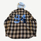 Supreme Brown Applique Hooded Flannel Shirt
