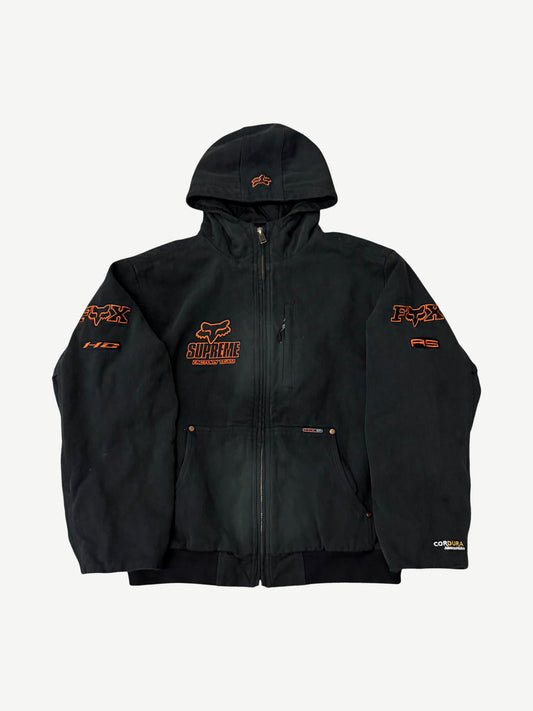 Supreme Fox Racing Black Hooded Work Jacket