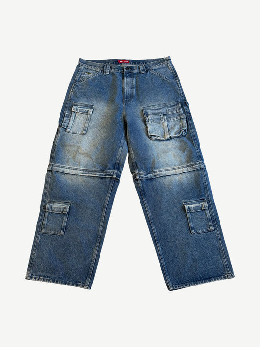 Supreme Indigo Zip-Off Utility Pants