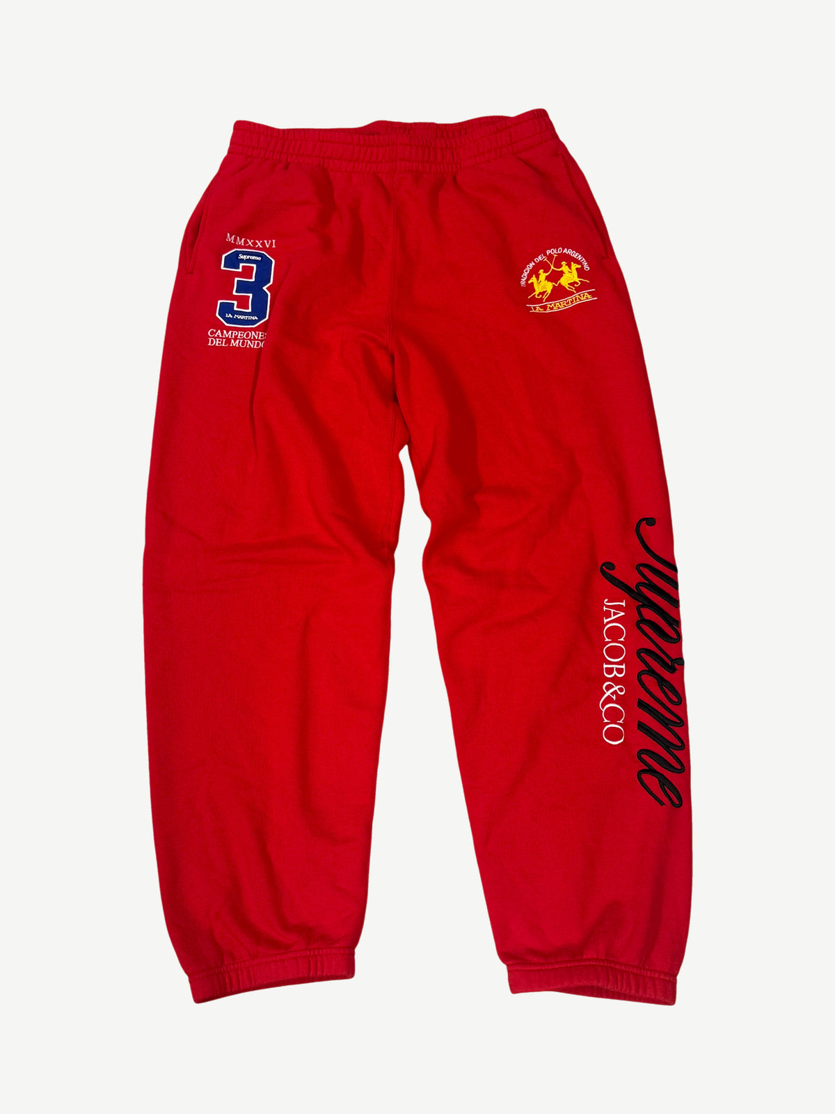Supreme La Martina Red Sweatpants
