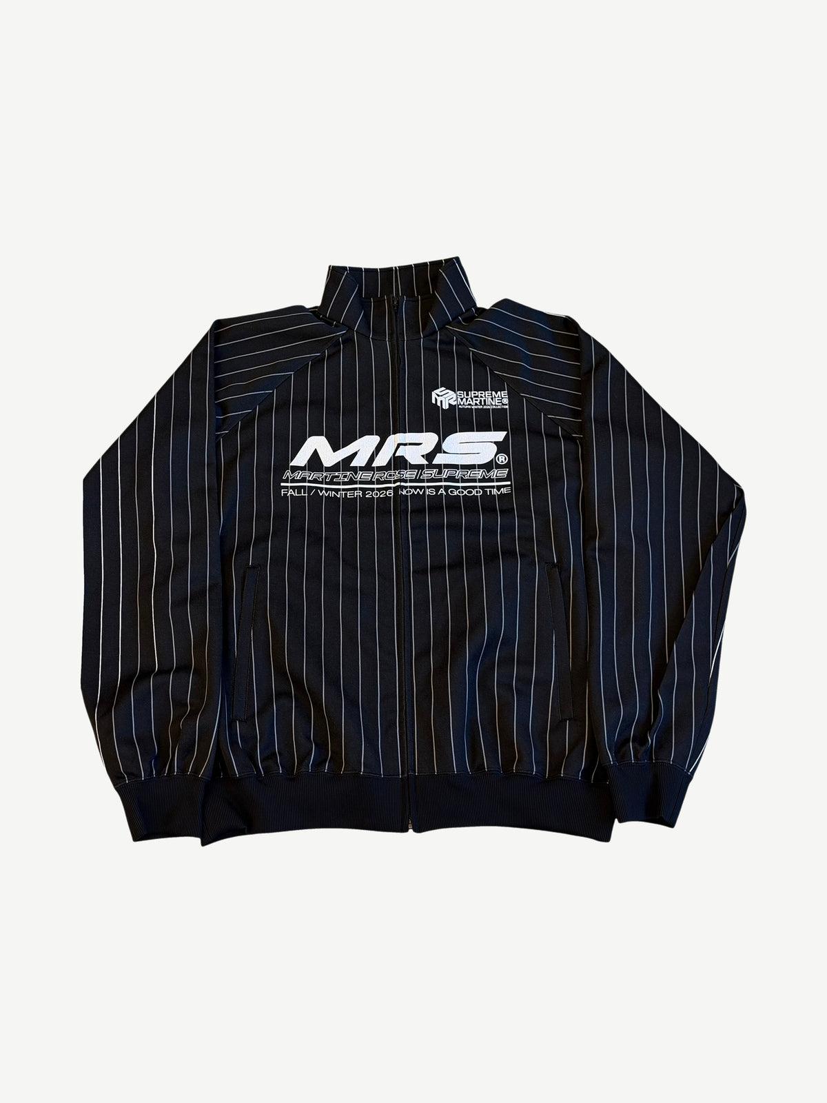 Supreme Martine Rose Black Striped Track Jacket