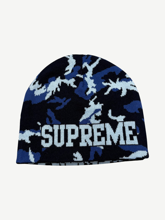 Supreme Navy Reversible Camo Beanie