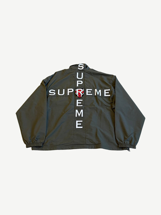 Supreme Olive Cross Track Jacket