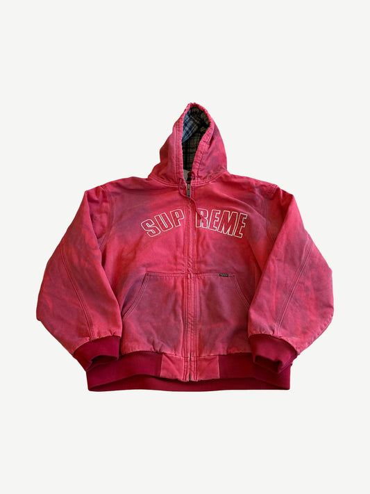 Supreme Red Reflective Arc Hooded Work Jacket
