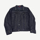 Supreme studded denim trucker jacket, indigo wash with silver pyramid stud detailing across chest and pockets.