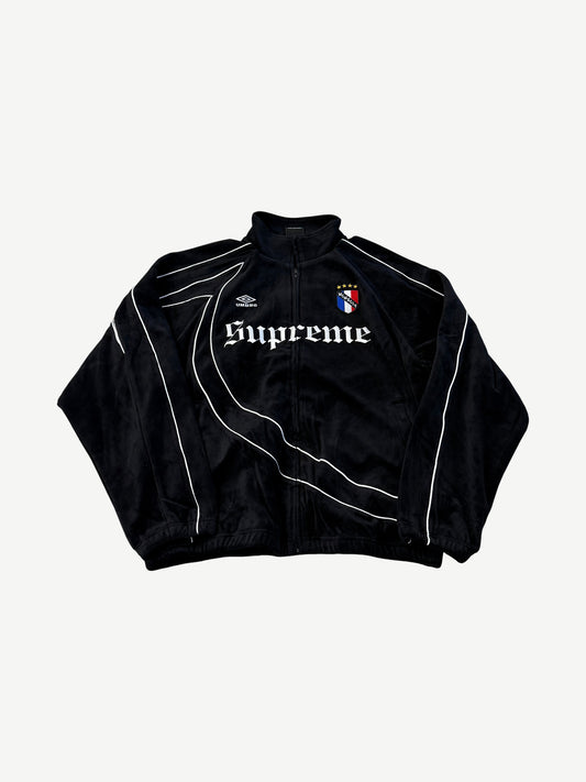 Supreme Umbro Black Velour Track Jacket