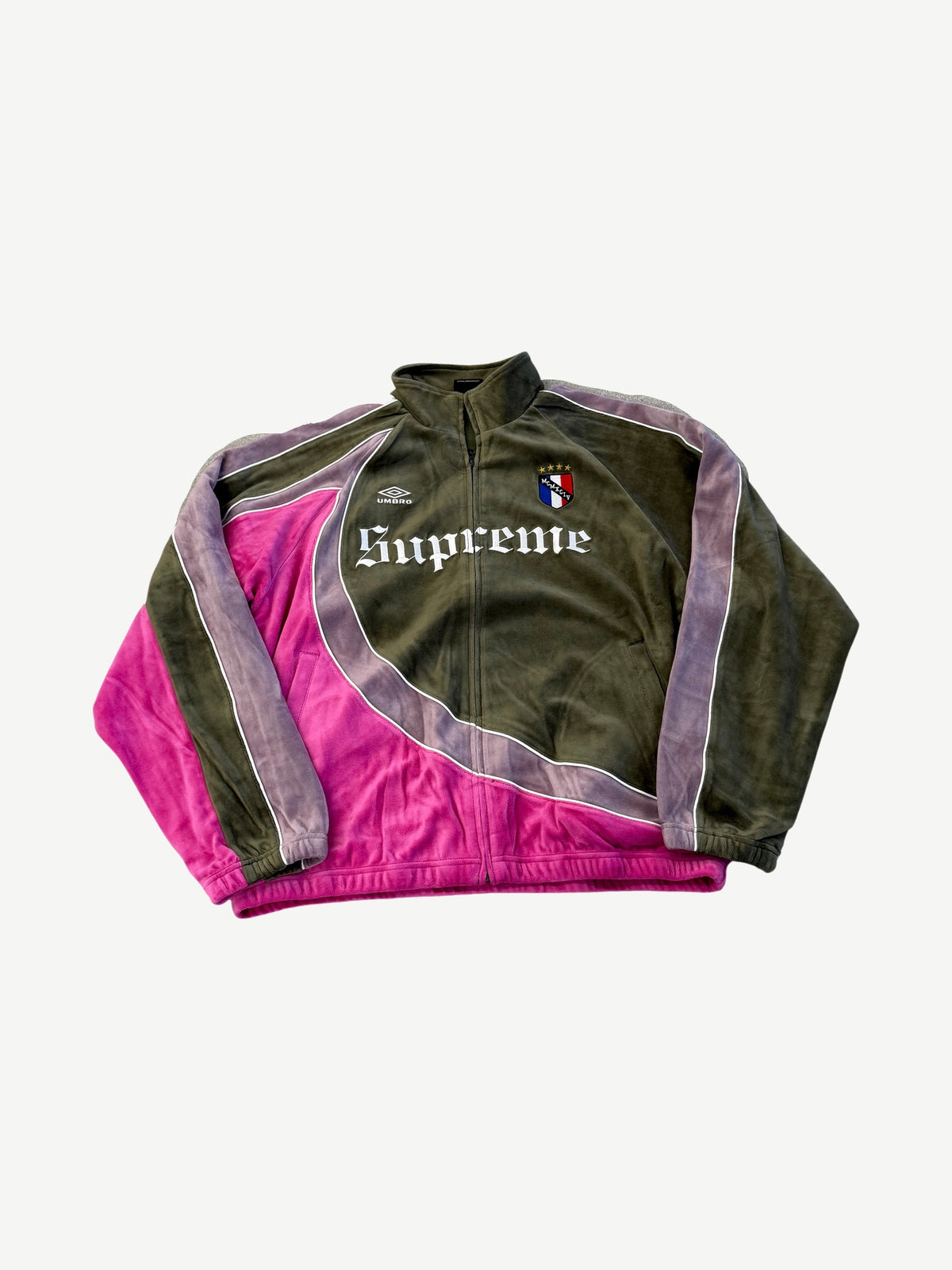 Supreme Umbro Green Velour Track Jacket